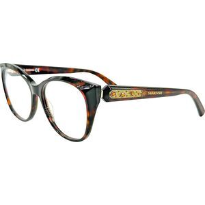 Swarovski SK5469 Womens Plastic Eyeglass Frame 052 Dark Havana 53-15